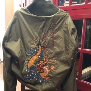 Vintage Reversible Lucky Brand Bomber Jacket